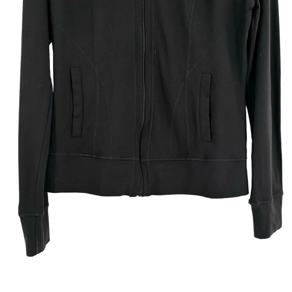 Prana Full Zip‎ High Neck Athletic Jacket Black Large